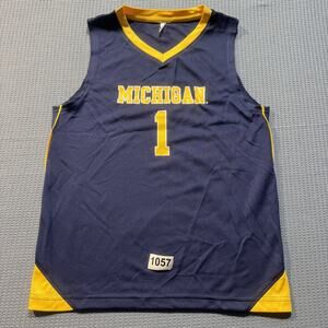 MICHIGAN BOYS NBA JERSEY Sz M Pre-Owned Excellent